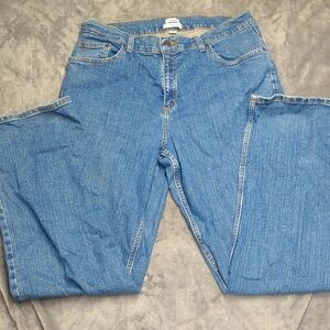 L.L. Bean Classic Fit Straight‑Leg Jeans Women’s 18 Blue Denim